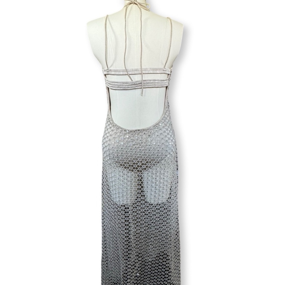 Free People Crochet Maxi Dress in Ivory - Picture 2 of 7